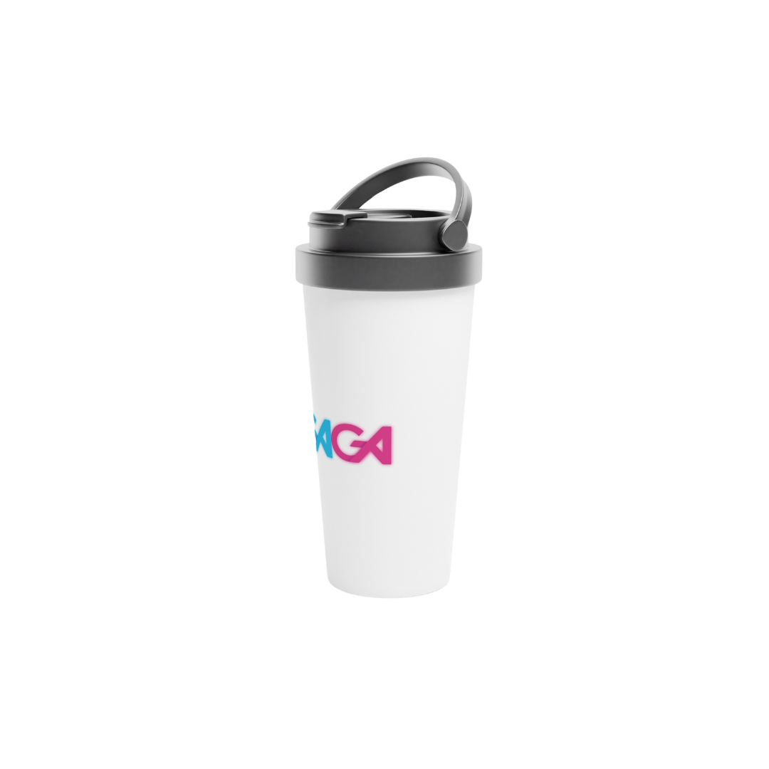 Witte roestvrijstalen reismok 443 ml (15 oz)